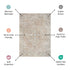 10' Blue And Ivory Abstract Washable Runner Rug